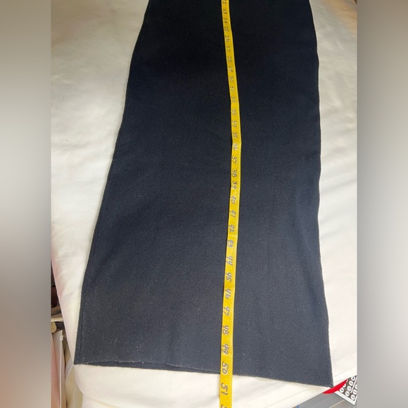 BARDOT Black knit turtleneck one‎ shoulder midi dress size - Picture 15 of 15